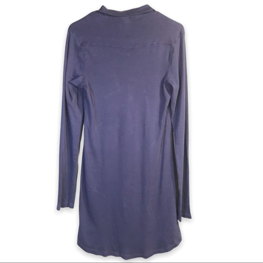 Prairie Underground blue long sleeve shirt dress - Picture 2 of 5